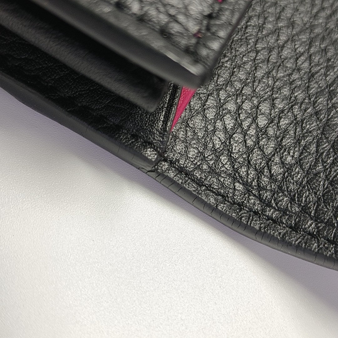 CAPUCINES Mini Monogram Calfskin Black Wallet