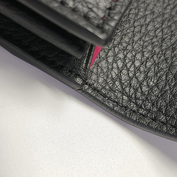 CAPUCINES Mini Monogram Calfskin Black Wallet