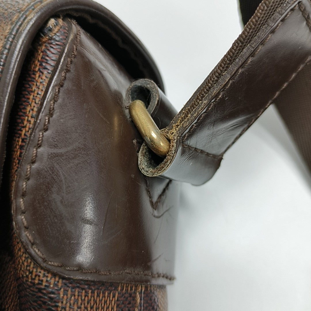 SPENCER Damier Ebene Coated Canvas Brown