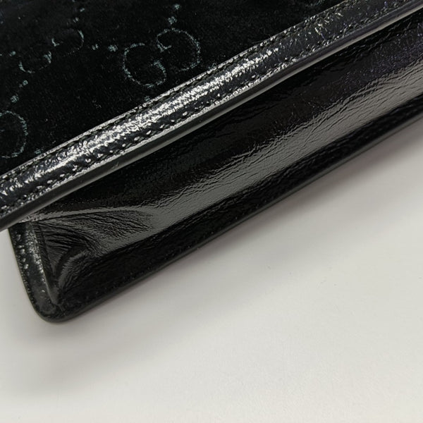 Sylvie Small Monogram Velvet Black