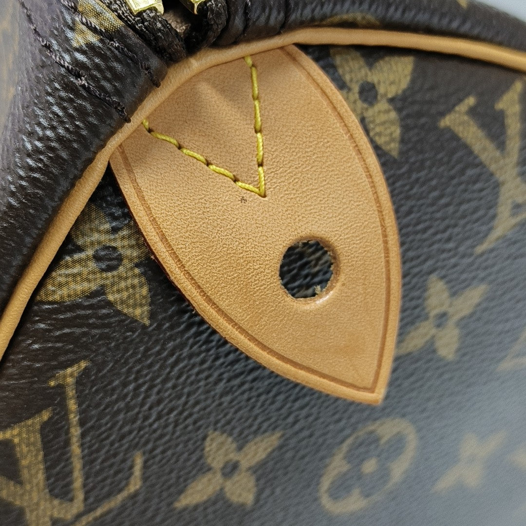 SPEEDY 30 Monogram Coated Canvas Brown