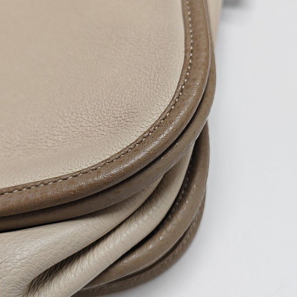 Calfskin Shoulder Bag Beige