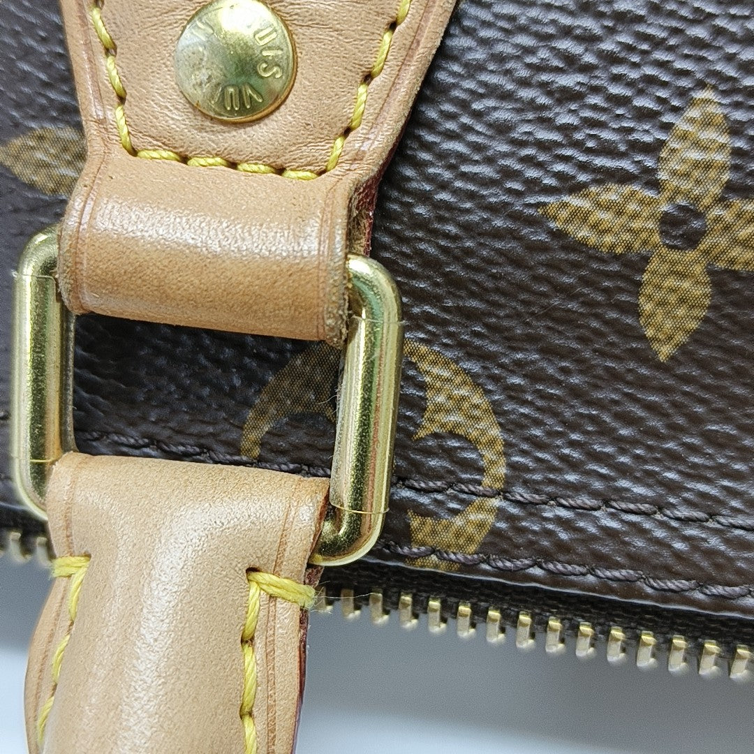 SPEEDY 25 Monogram Coated Canvas Brown