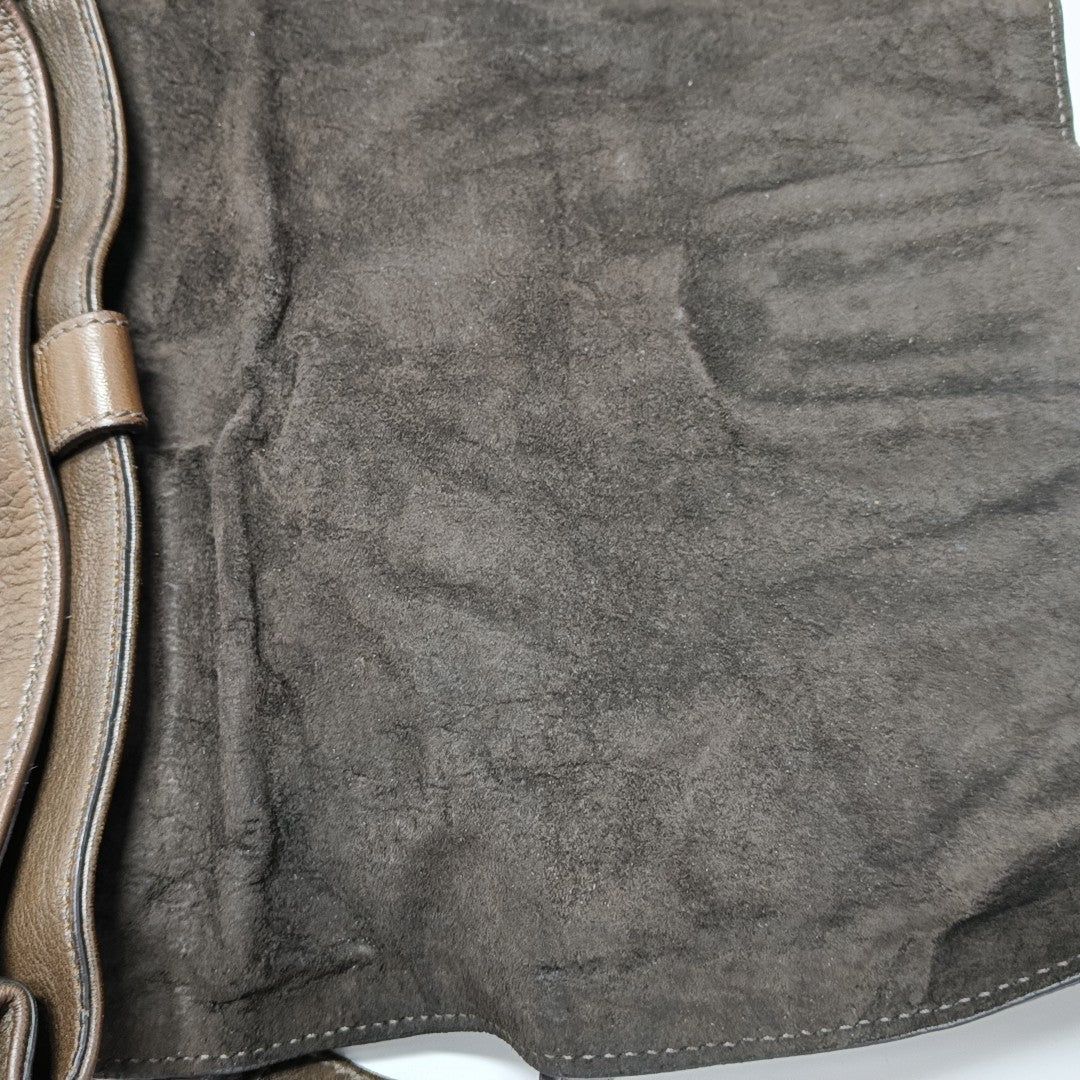 Calfskin Shoulder Bag Brown
