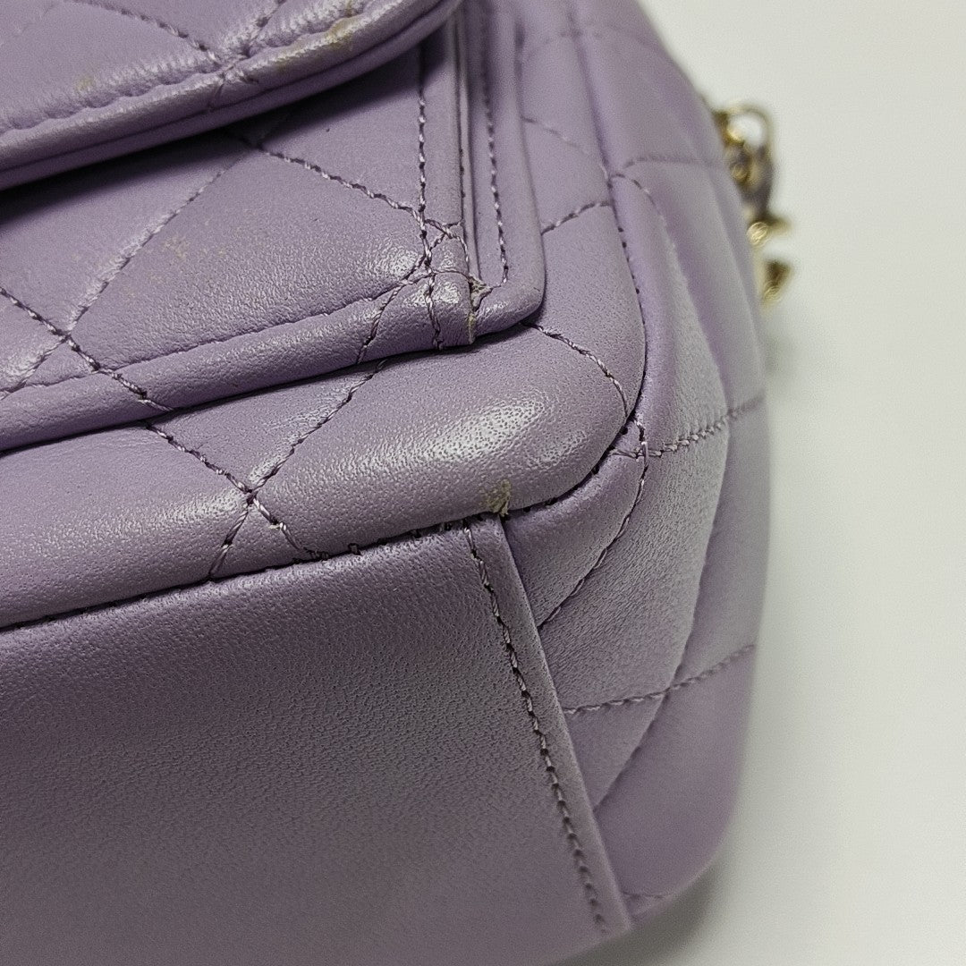 DUMA Mini Quilted Lambskin Purple