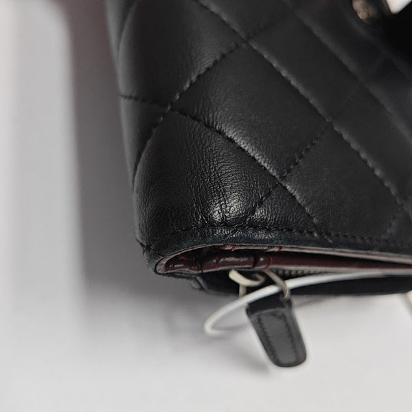 Quilted Lambskin Wallet Black