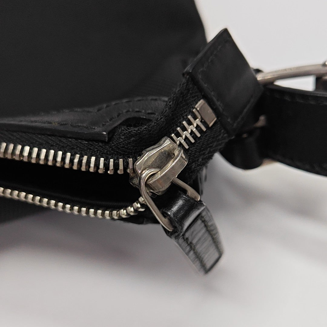 Fabric Shoulder Bag Black