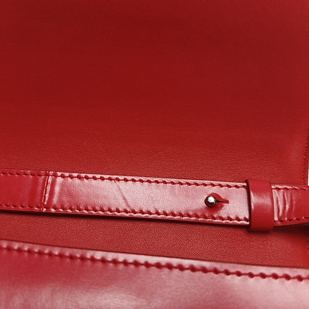 Calfskin Crossbody Bag Red