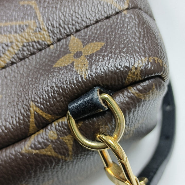 PALM SPRINGS Mini Monogram Coated Canvas Brown