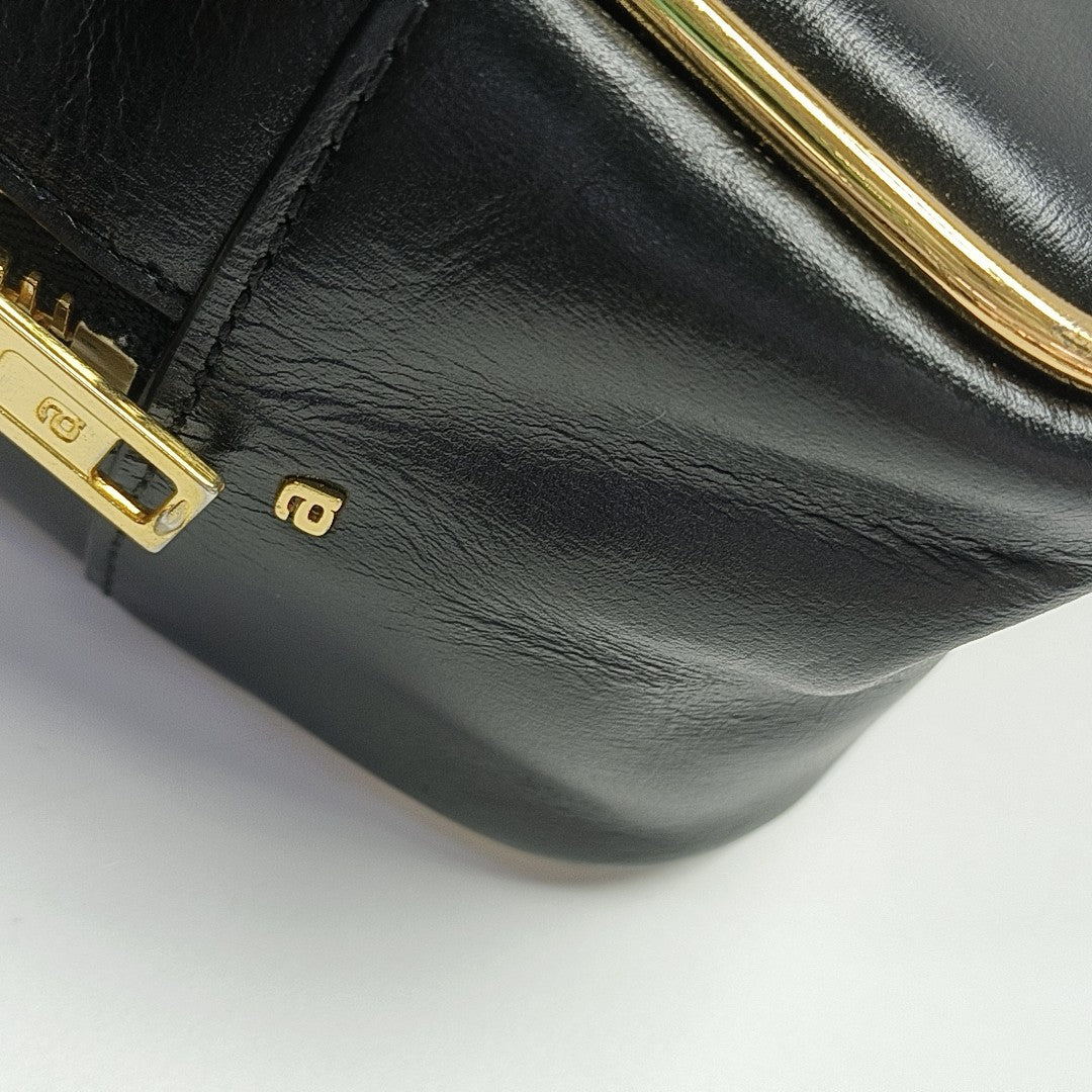 Calfskin Shoulder Bag Black
