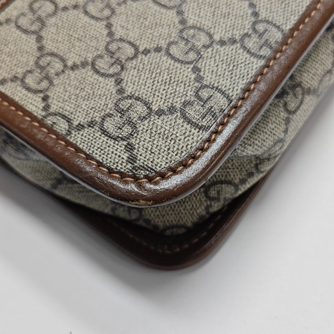 GG Supreme Mini Monogram Coated Canvas Beige