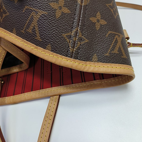 NEVERFULL MM Monogram Coated Canvas Brown