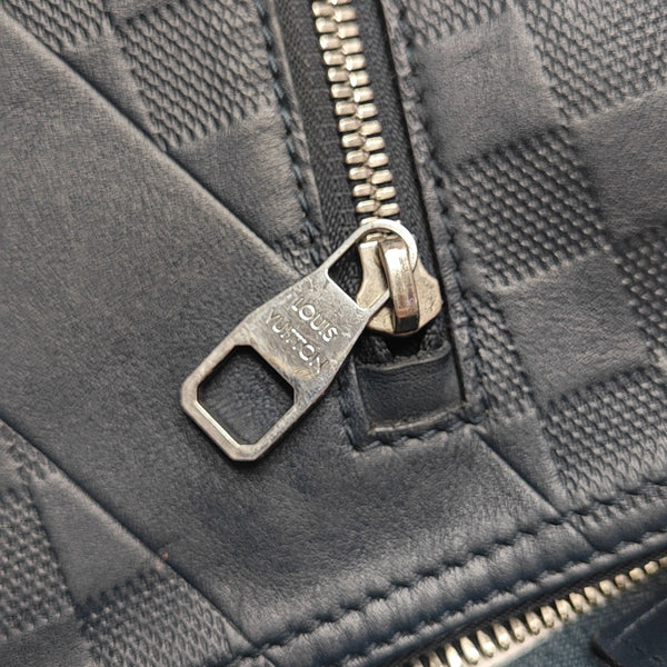 Damier Calfskin Crossbody Bag Blue
