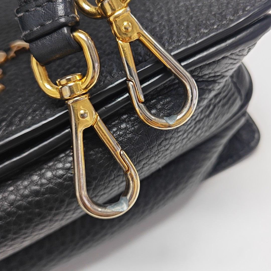 Calfskin Shoulder Bag Black