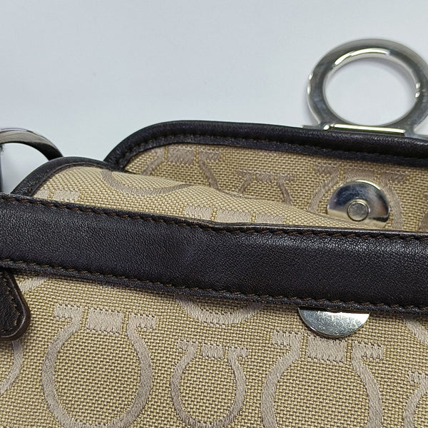 Canvas Top Handle Bag Brown