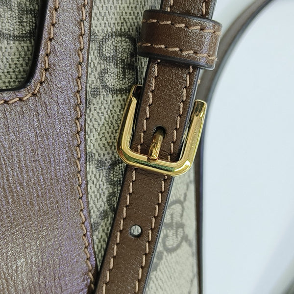 Horsebit 1955 Mini Monogram Coated Canvas Beige