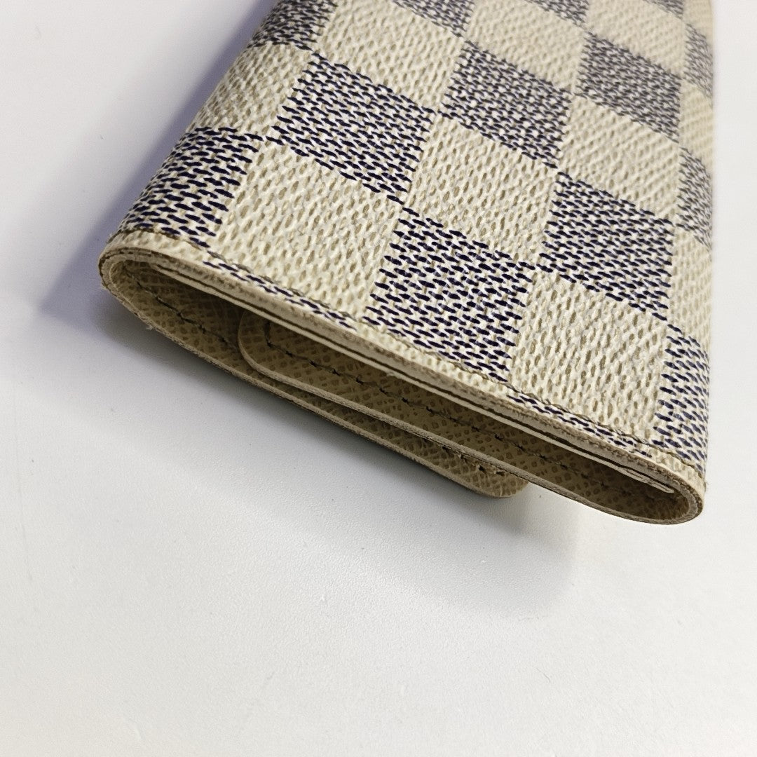 Damier Azur Coated Canvas Key Pouch White