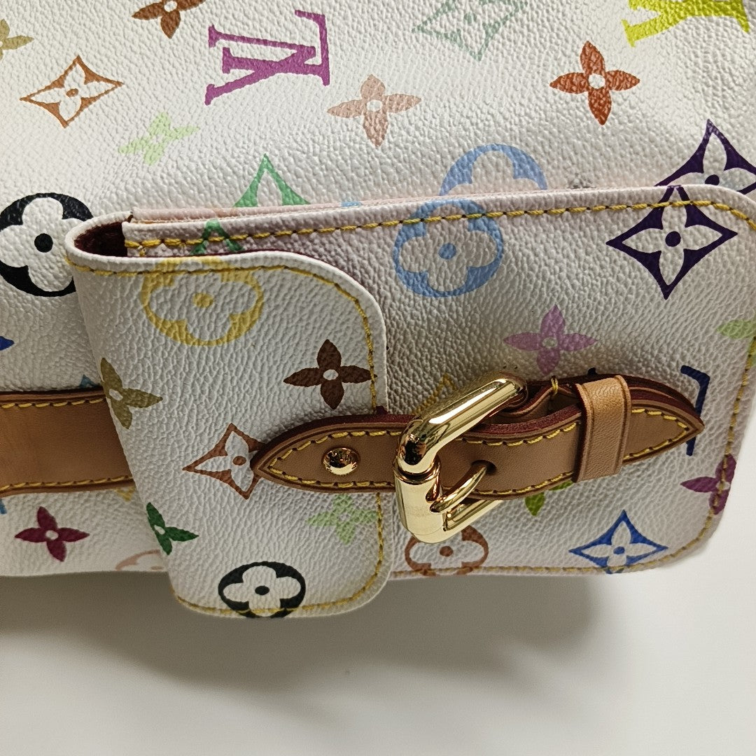 LV × TM NÉONOÉ MM Monogram Coated Canvas White