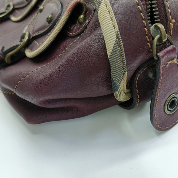 Calfskin Top Handle Bag Red