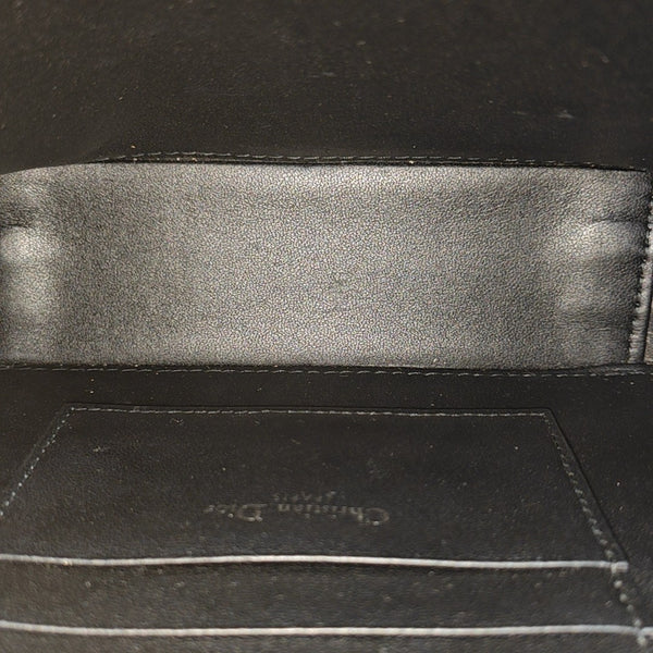 Cannage Calfskin Shoulder Bag Black