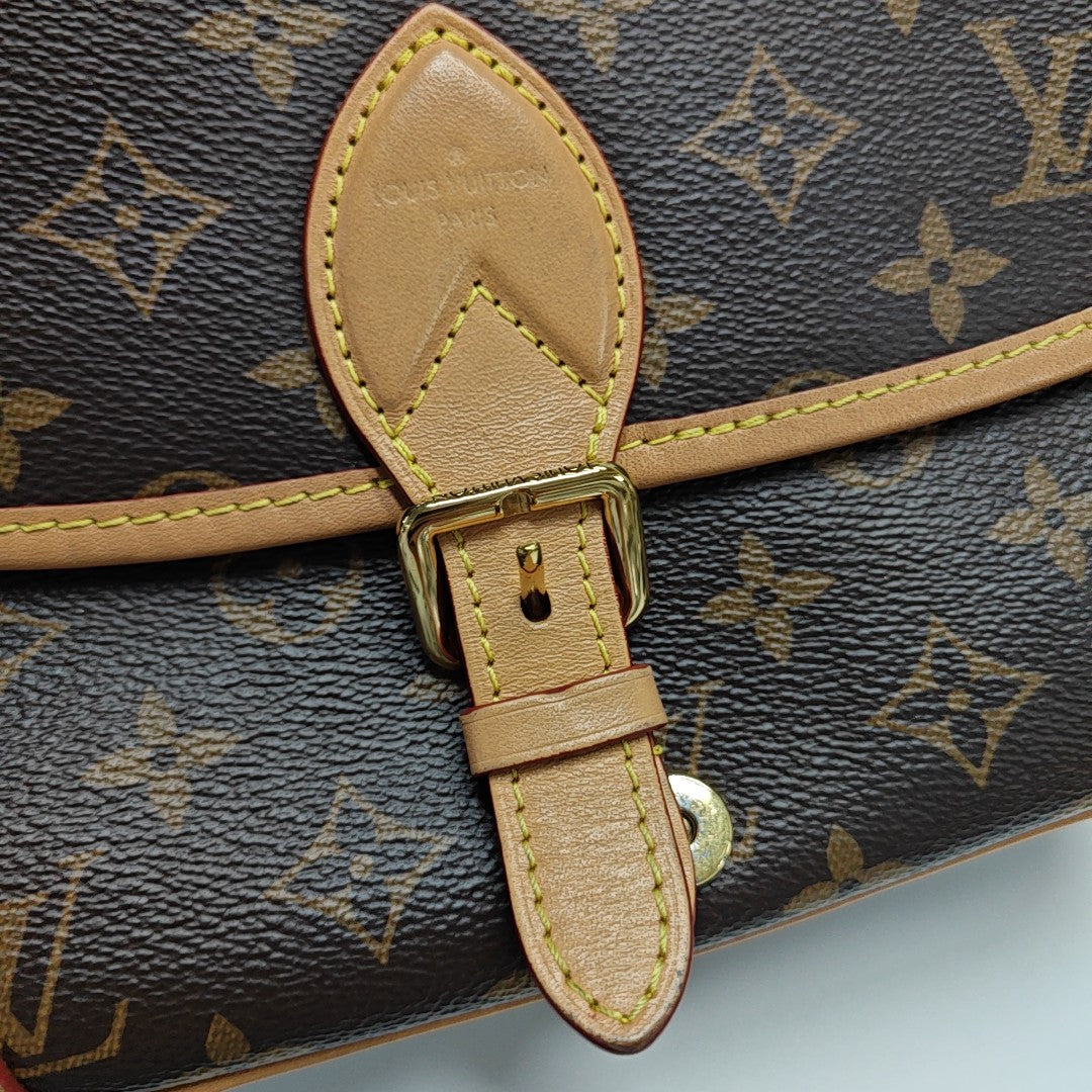 DIANE Monogram Coated Canvas Brown
