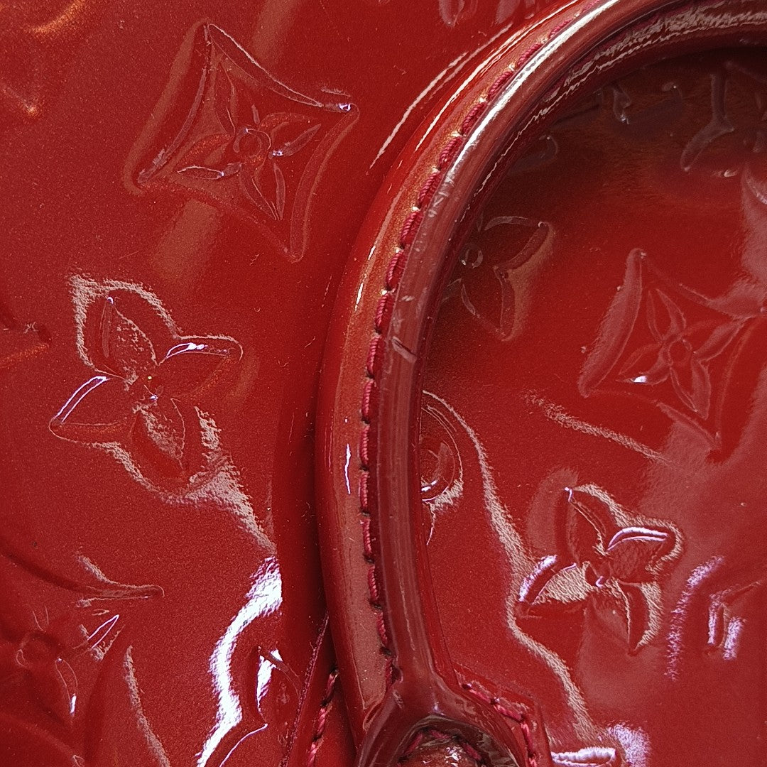 ALMA BB Monogram Patent Leather Red