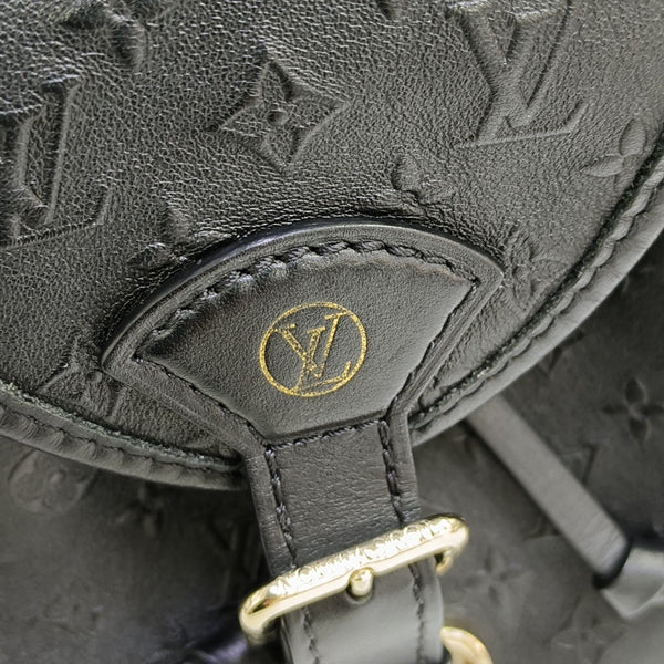Monogram Calfskin Shoulder Bag Black