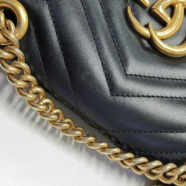 GG Marmont Small Quilted Calfskin Black
