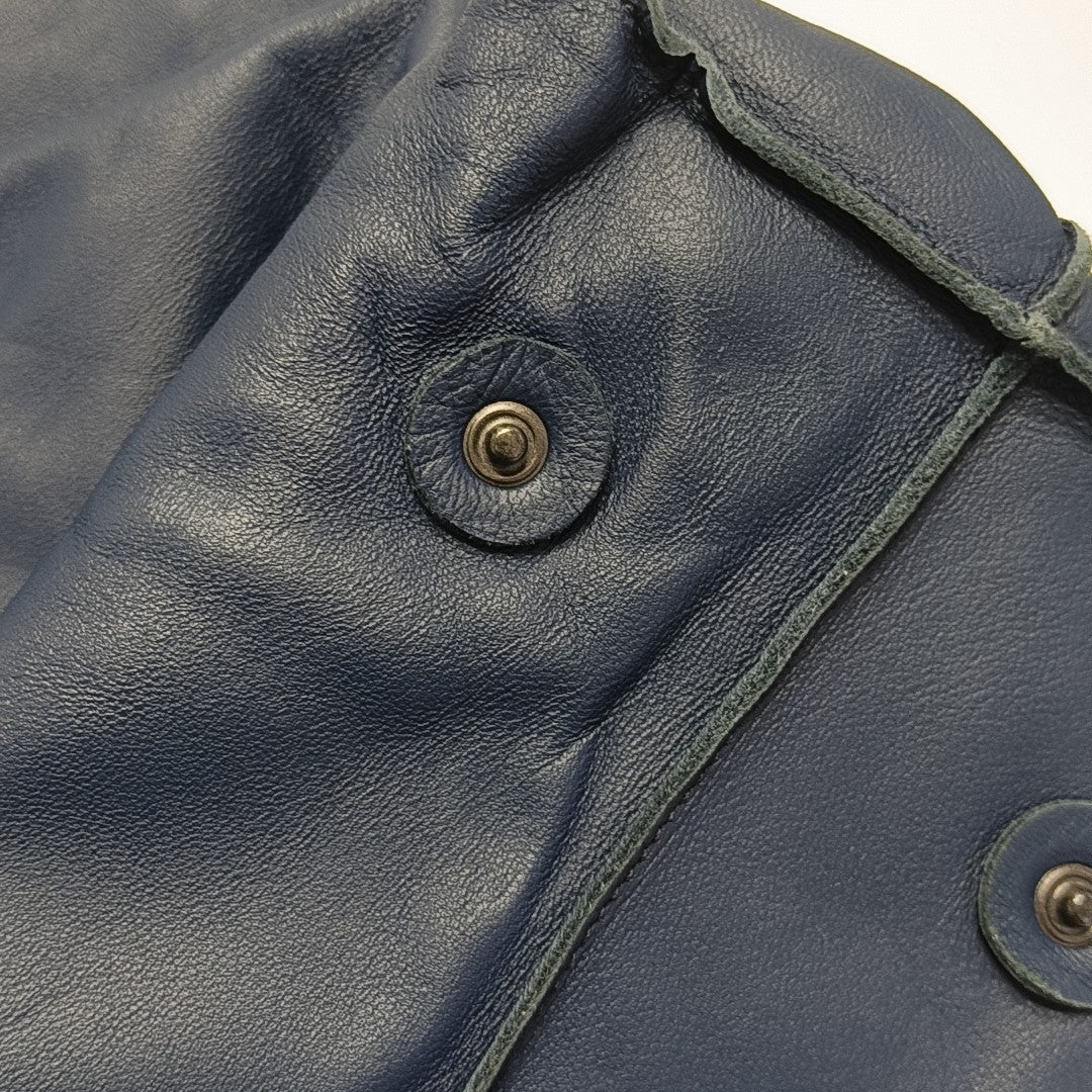 Calfskin Shoulder Bag Blue
