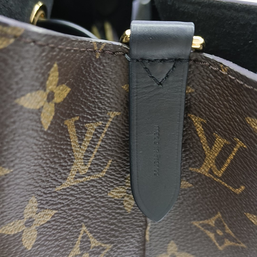 NÉONOÉ MM Monogram Coated Canvas Brown