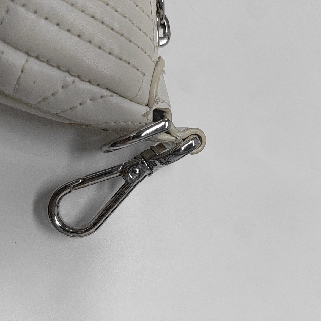 Quilted Calfskin Clutch White