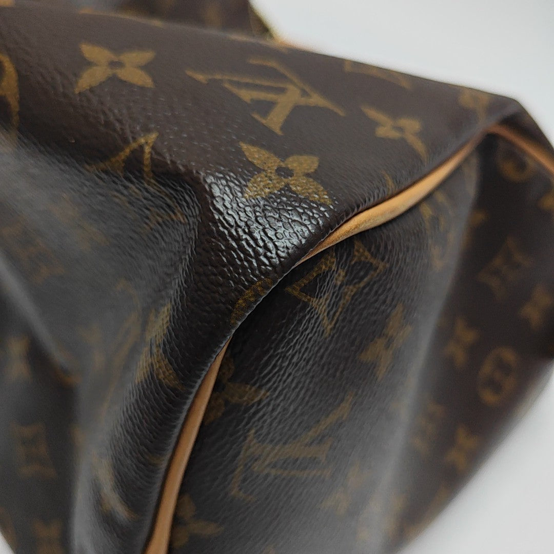 SPEEDY 30 Monogram Coated Canvas Brown