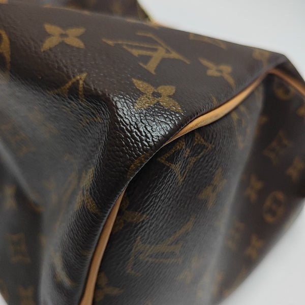 SPEEDY 30 Monogram Coated Canvas Brown