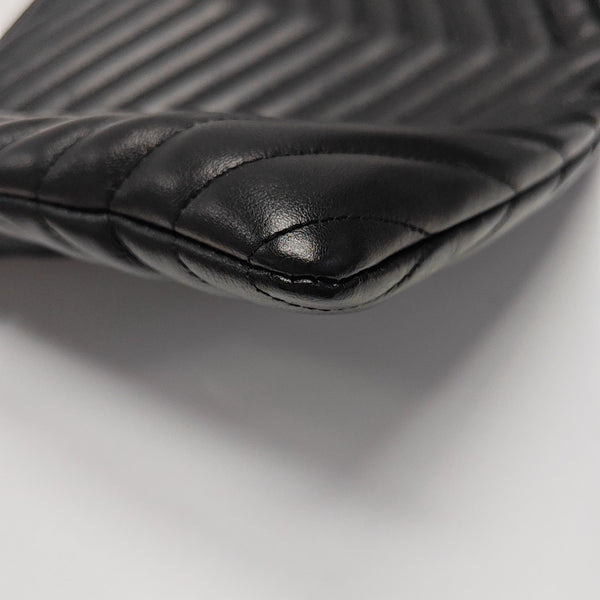 MONOGRAM Chevron Calfskin Black