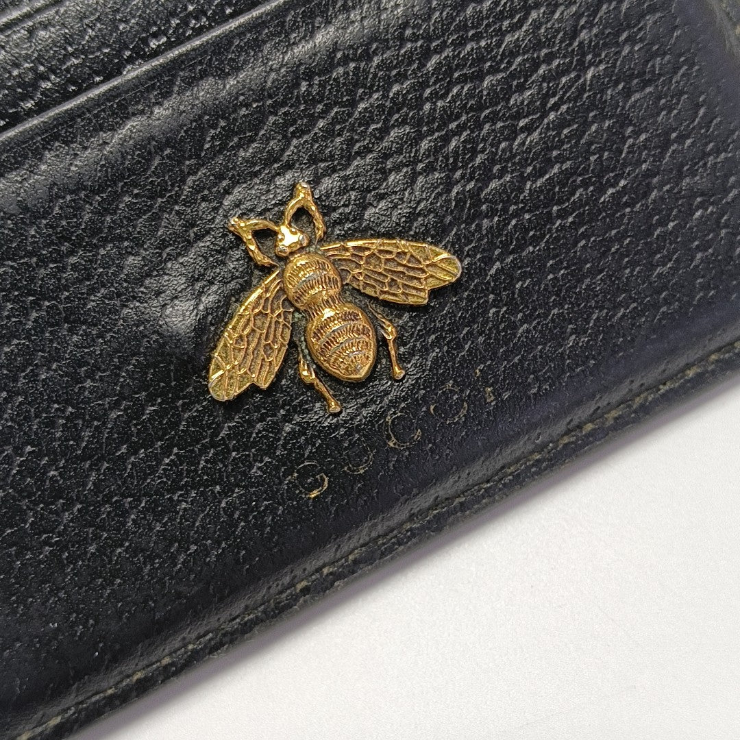 Animalier Calfskin Black Card Holder