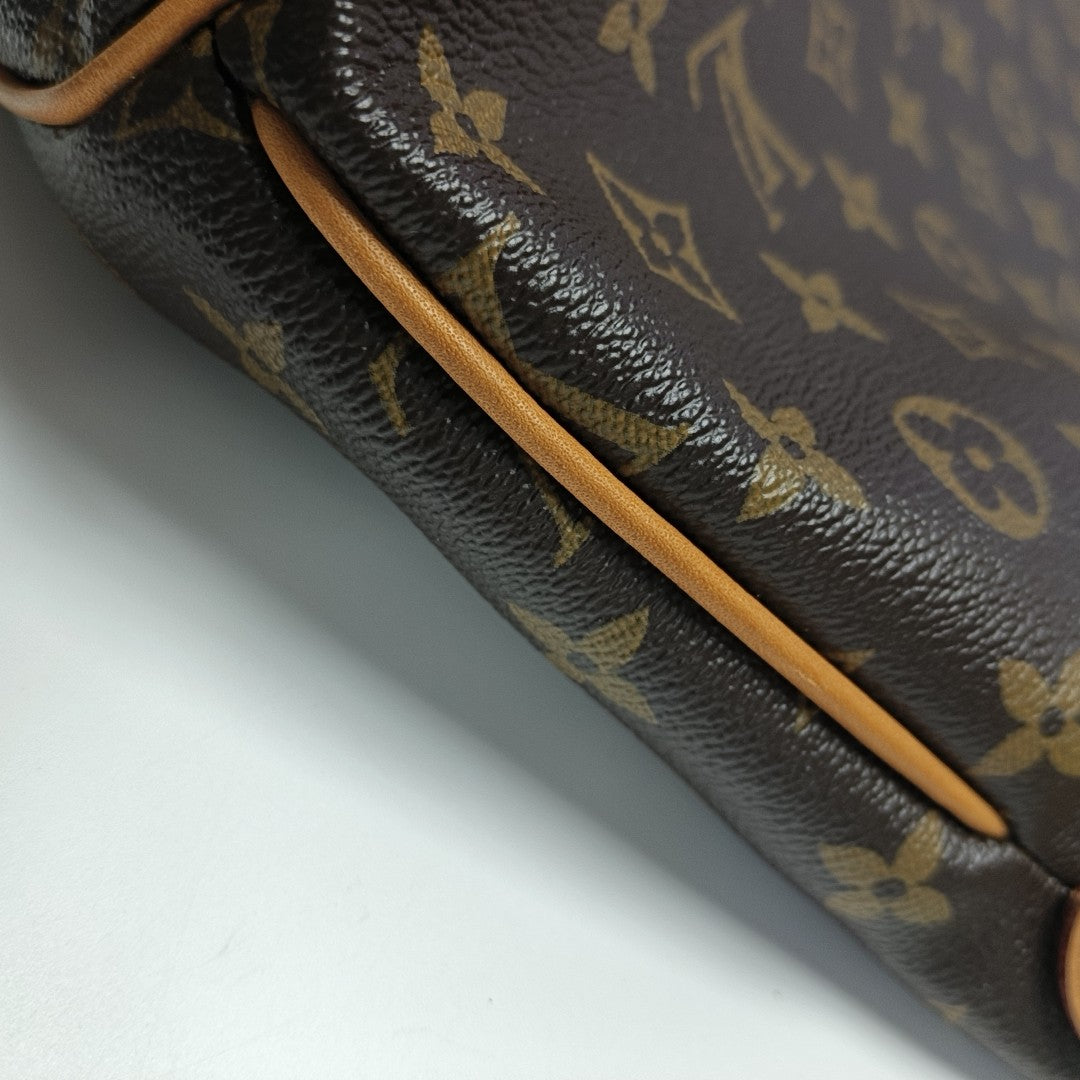 Monogram Coated Canvas Top Handle Bag Brown