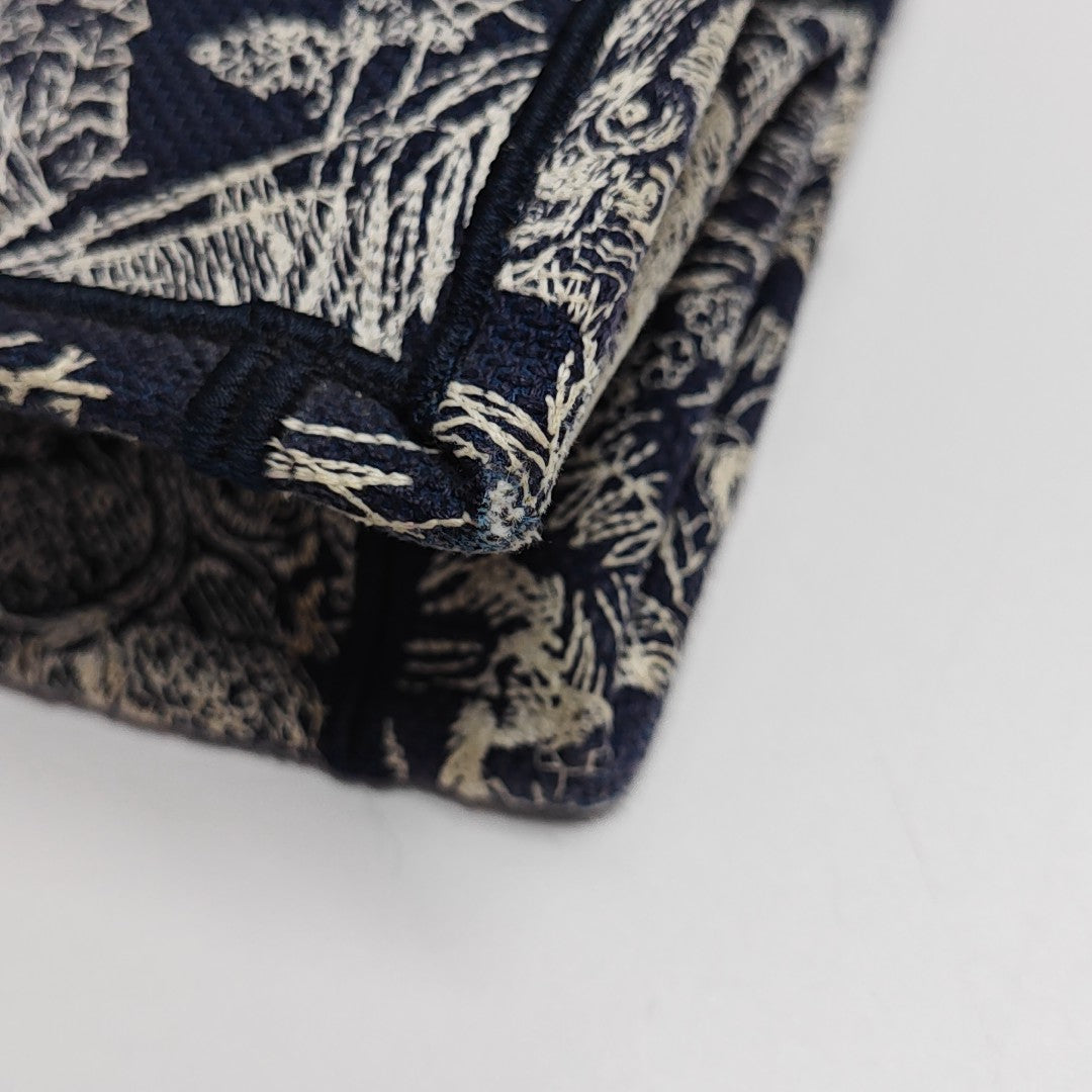 Bolso de mano grande de lona azul