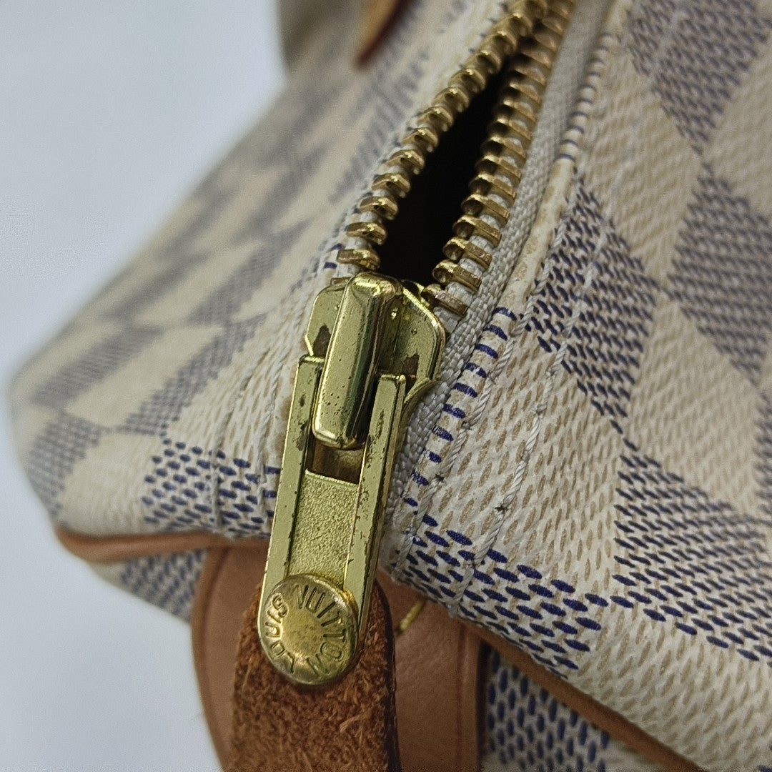 SPEEDY 30 Damier Azur Coated Canvas White