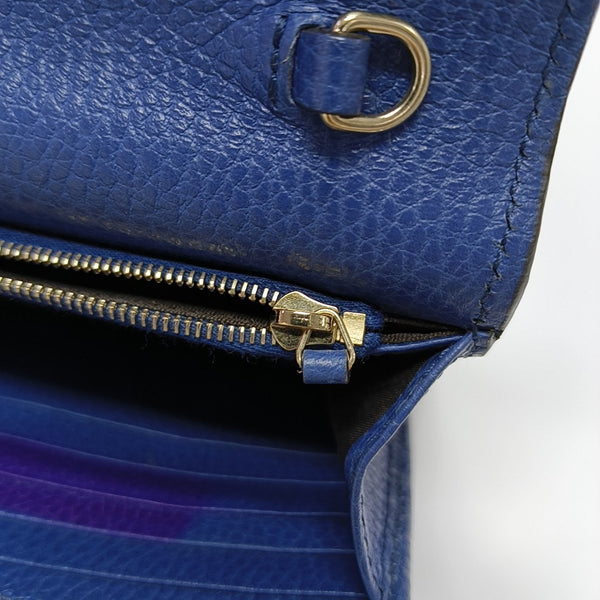 Interlocking G Small Calfskin Blue