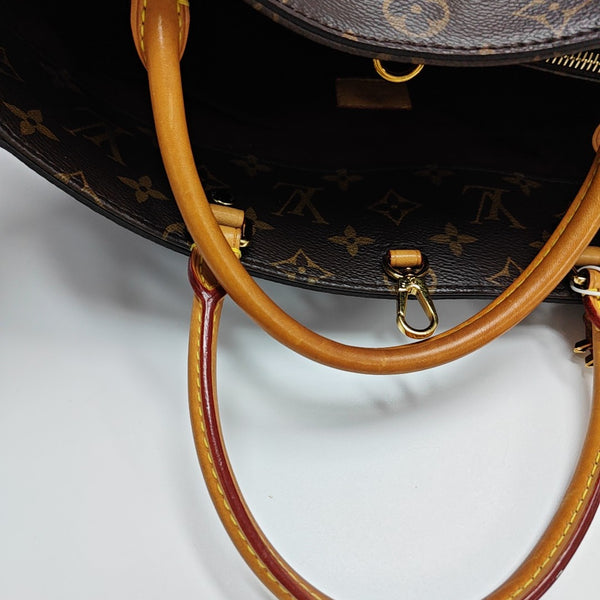 MONTAIGNE GM Monogram Coated Canvas Brown