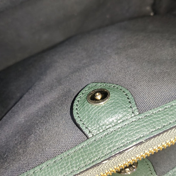 The Banner Medium Calfskin Green
