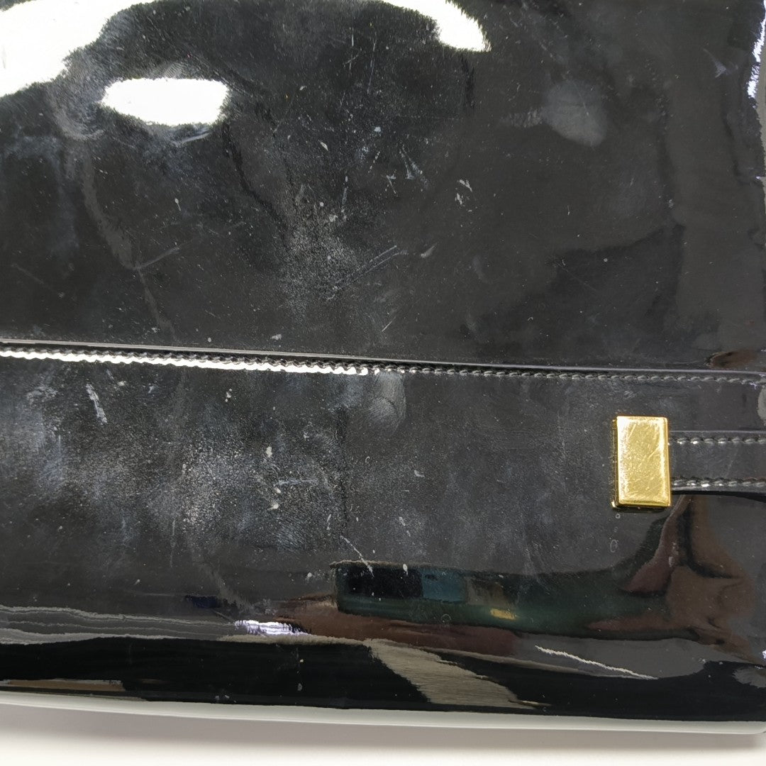 MANHATTAN Medium Patent Leather Black