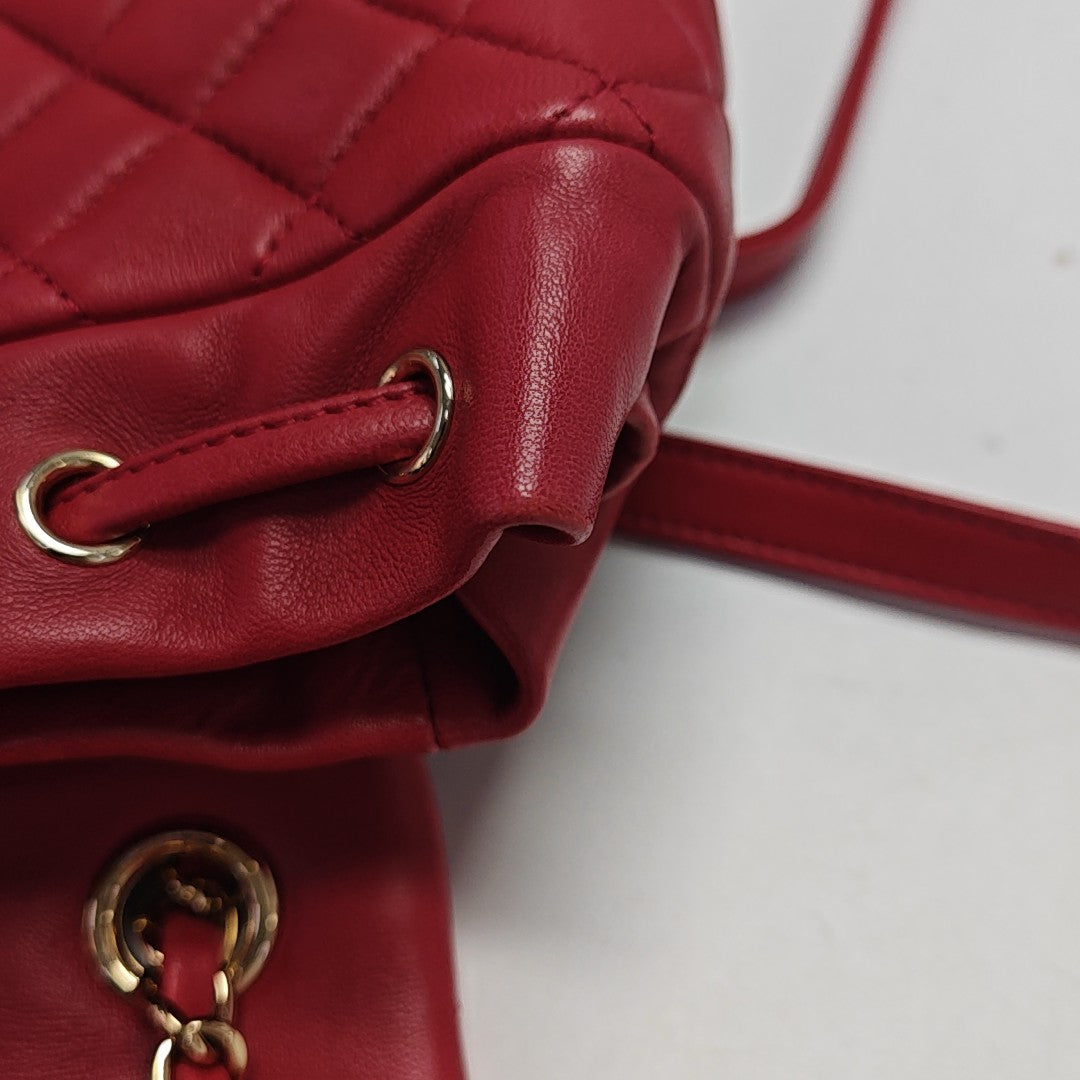 URBAN SPIRIT Small Quilted Lambskin Red