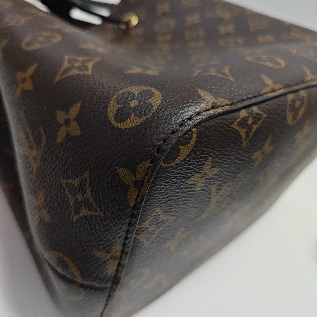 NÉONOÉ MM Monogram Coated Canvas Brown