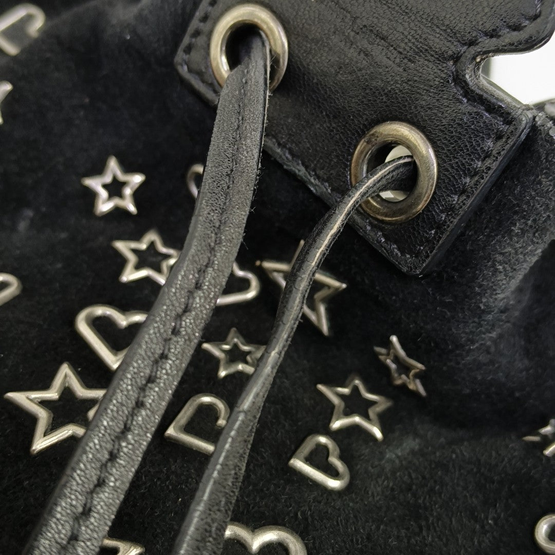 Suede Bucket Bag Black