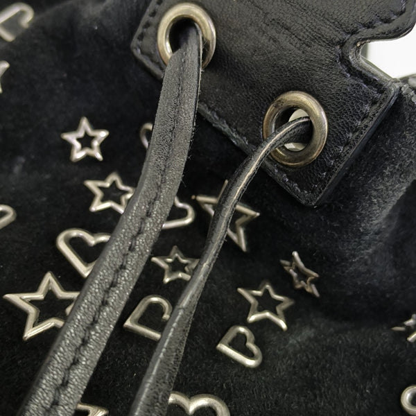 Suede Bucket Bag Black