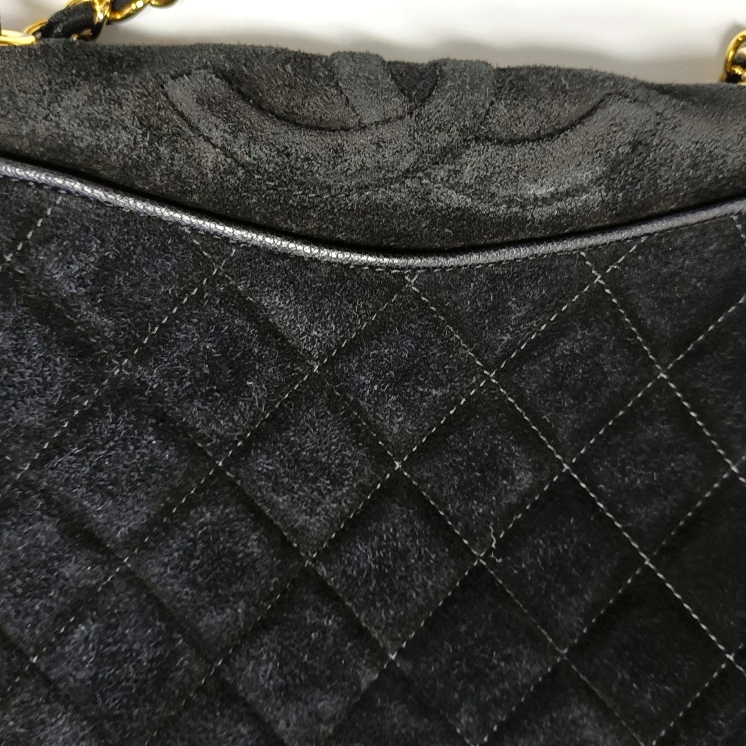 Quilted Suede Black