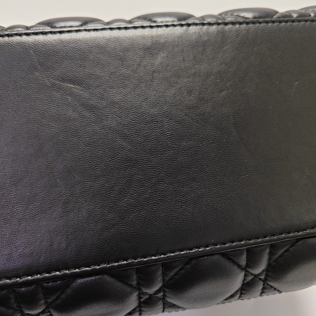 Lady Dior Medium Cannage Lambskin Black