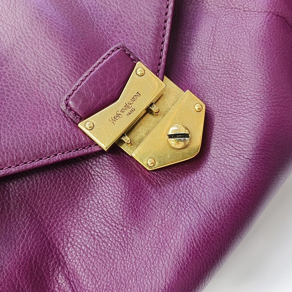 Calfskin Shoulder Bag Purple