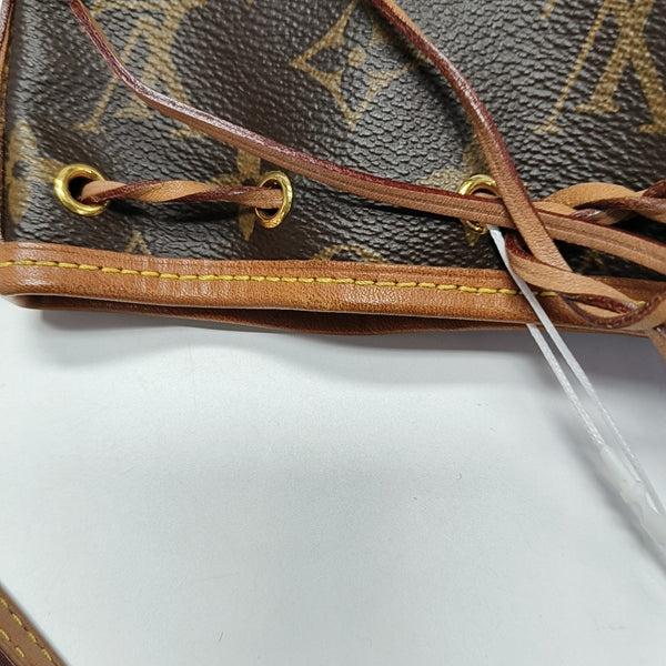 NÉONOÉ Nano Monogram Coated Canvas Brown